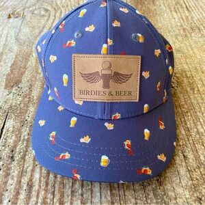 Birdies & Beer Novelty Print Adjustable Hat